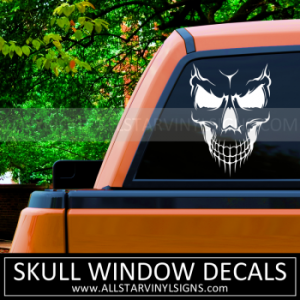 Skull Window Decal Sticker