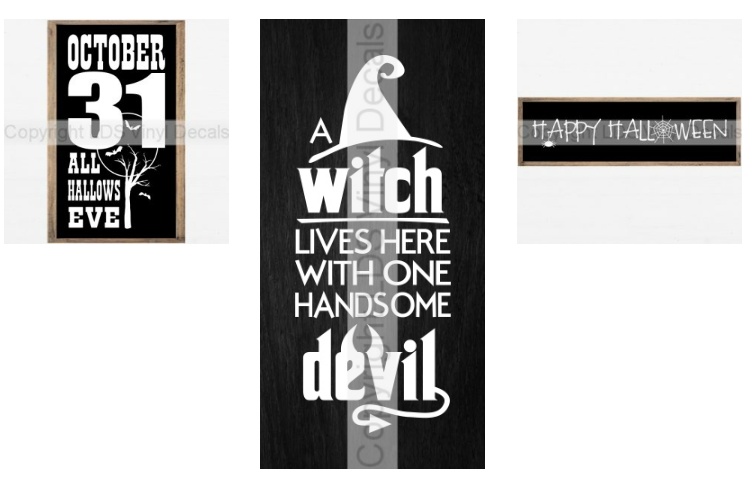 Halloween Decals for Signs and Sign Blanks