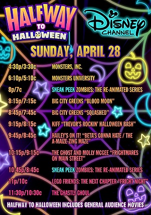 Disney Channel Celebrates Halfway to Halloween April 28th